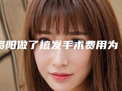 资阳做了植发手术费用为什么不一样